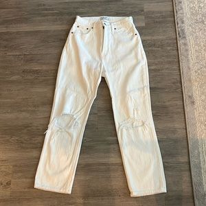 A&F Ankle Straight Ultra High Rise Curve Love Jeans Size 27